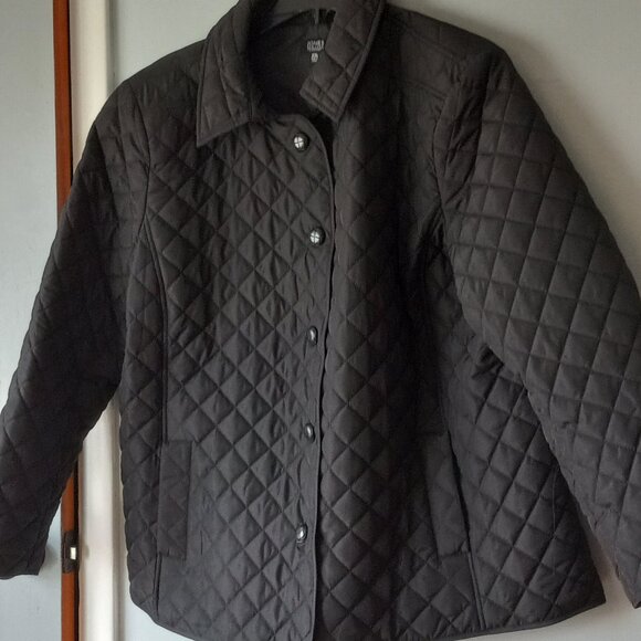 2X Black Jones New York Quilted jacket - Picture 2 of 5
